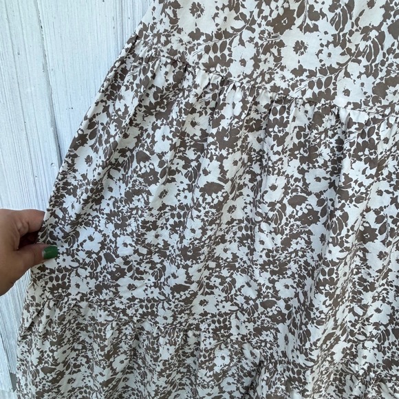 Rails Leni Floral Tiered Midi Dress Square Neck Spaghetti Straps Tie Back‎ S - Picture 4 of 9